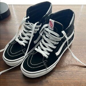 Vans Black and White Sk8-Hi Sneakers